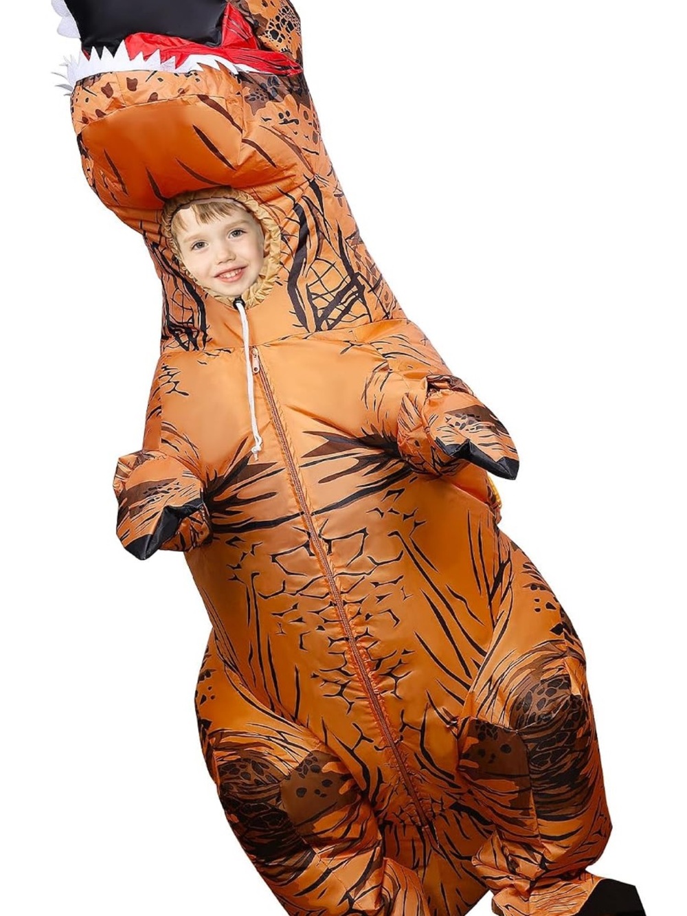 Orange Inflatable T-Rex Kids Costume - Fun Dinosaur Outfit